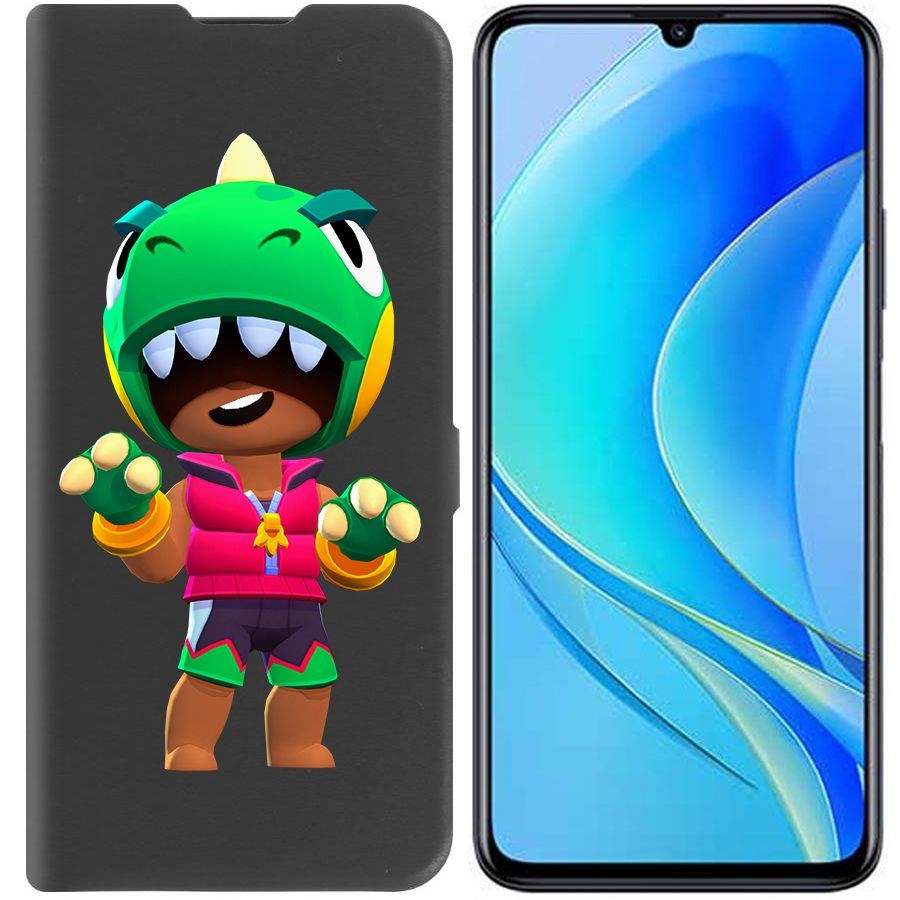 

Чехол-книжка Eco Book для Tecno Spark 10 Pro Brawl Stars-Дино Леон