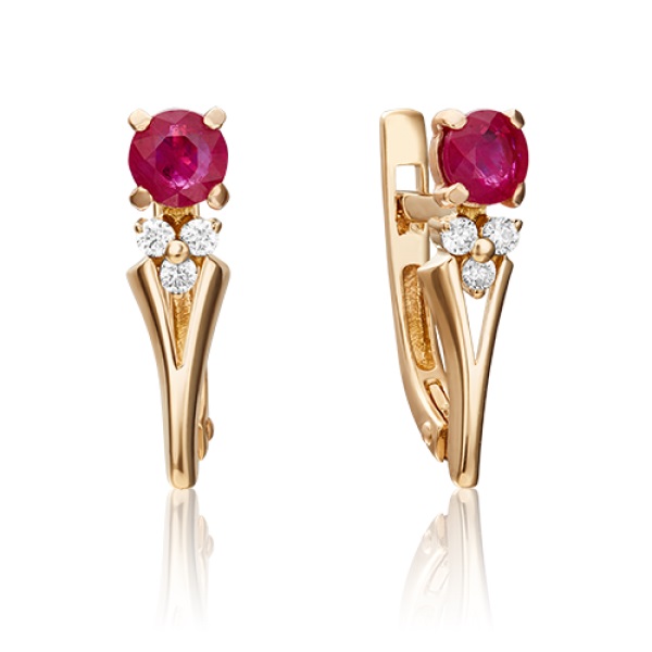 

Серьги из красного золота с бриллиантом PLATINA jewelry 02-0439-00-107-1110-30, 02-0439-00-107-1110-30