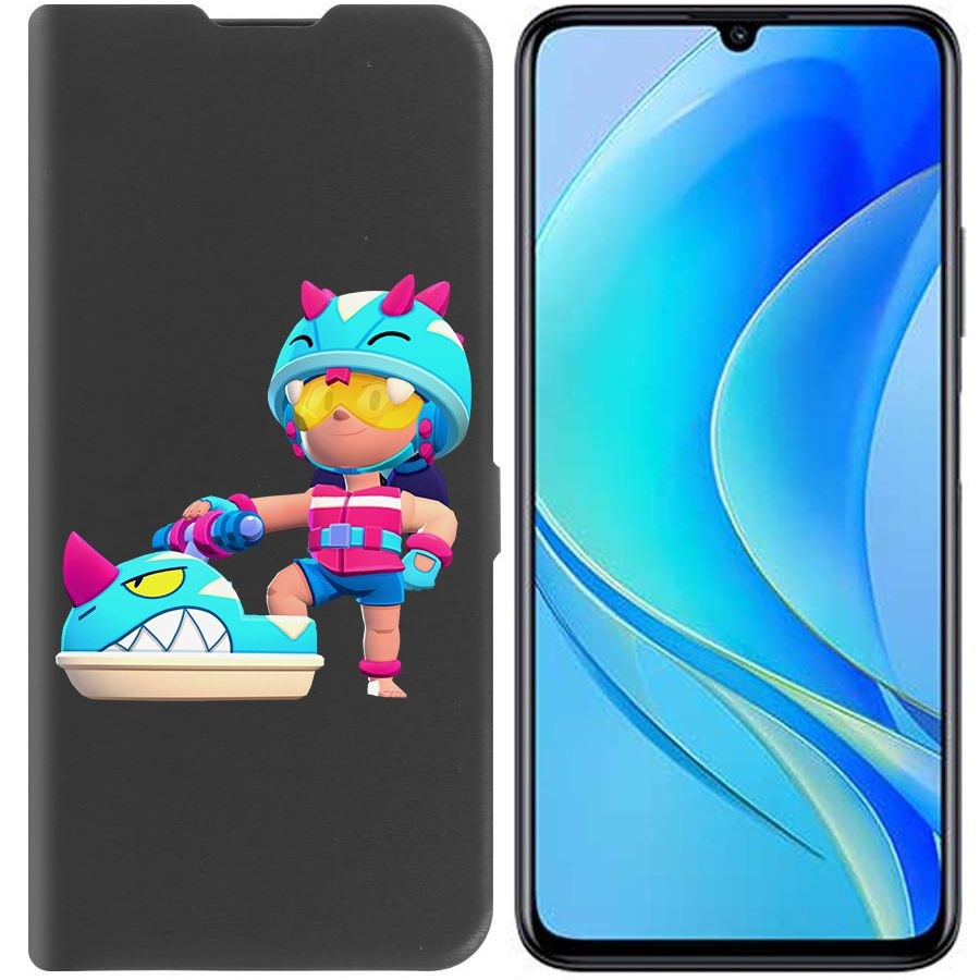 

Чехол-книжка Eco Book для Tecno Spark 10 Pro Brawl Stars-Аквабайкер Джеки