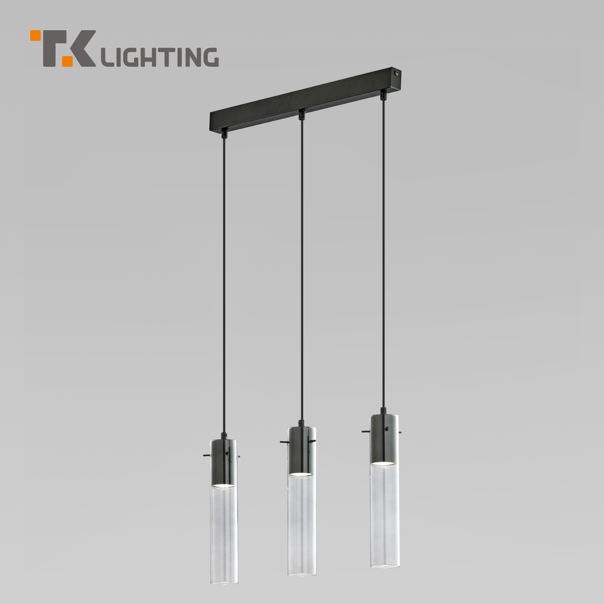 

Подвесной светильник с 3 стеклянными плафонами TK Lighting 855 Look Graphite черный GU10