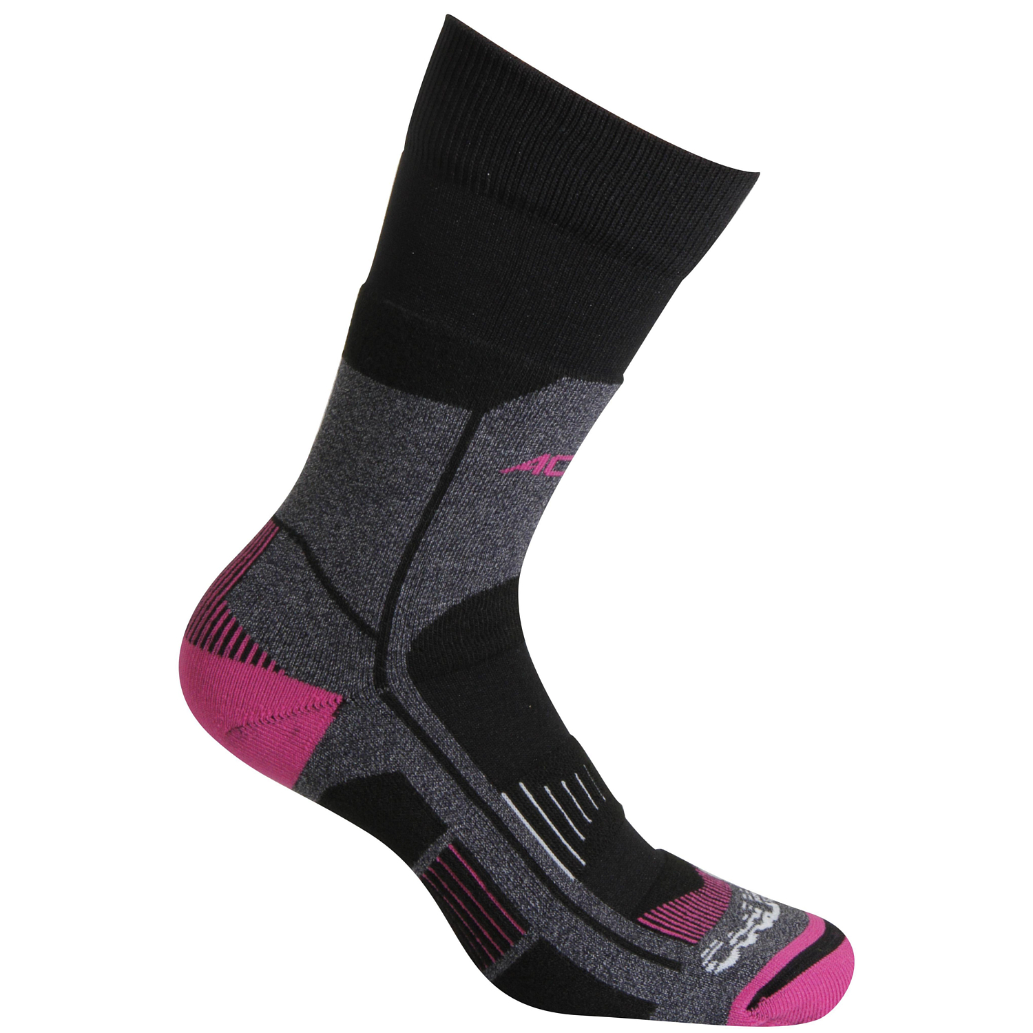 

Носки Accapi 2021-22 Trekking Ultralight Crew Black/Fuxia (Eur:39-41), Черный;розовый, Trekking Ultralight Crew