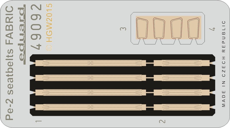 

Фототравление Eduard 49092 Pe-2 ремни безопасности FABRIC 1/48, Цветной