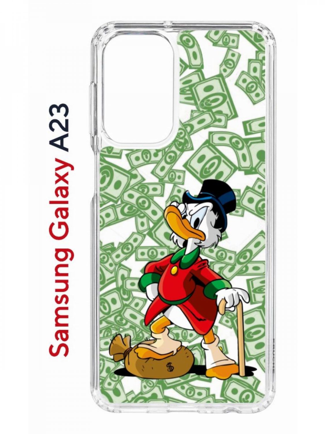 Чехол на Samsung A23 Kruche Print MacMoney, противоударный бампер, с защитой камеры
