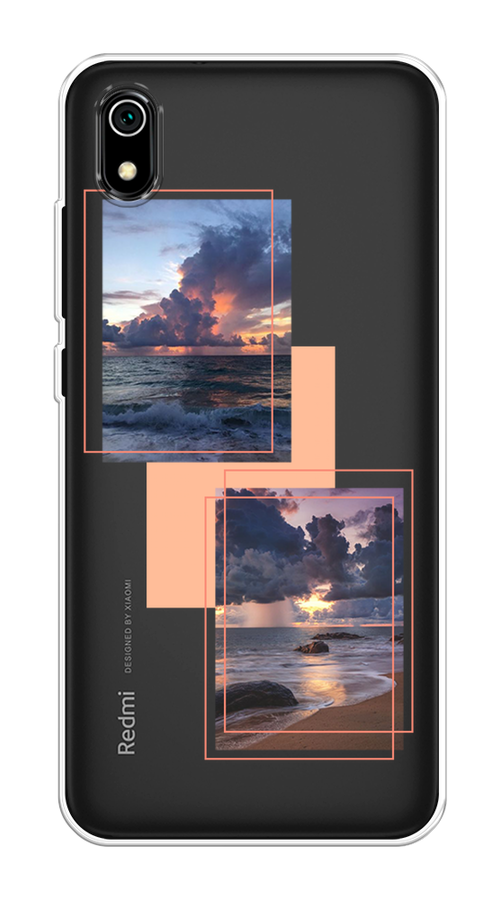 

Чехол на Xiaomi Redmi 7A "Sky collage", Розовый;прозрачный;синий, 35450-1