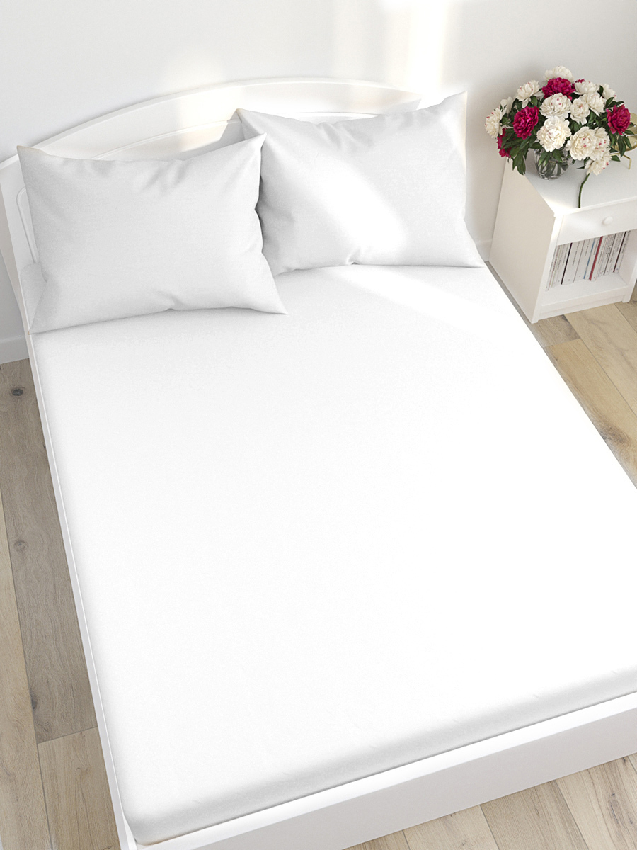 

Простынь на резинке Сказка "White" 140х200 см