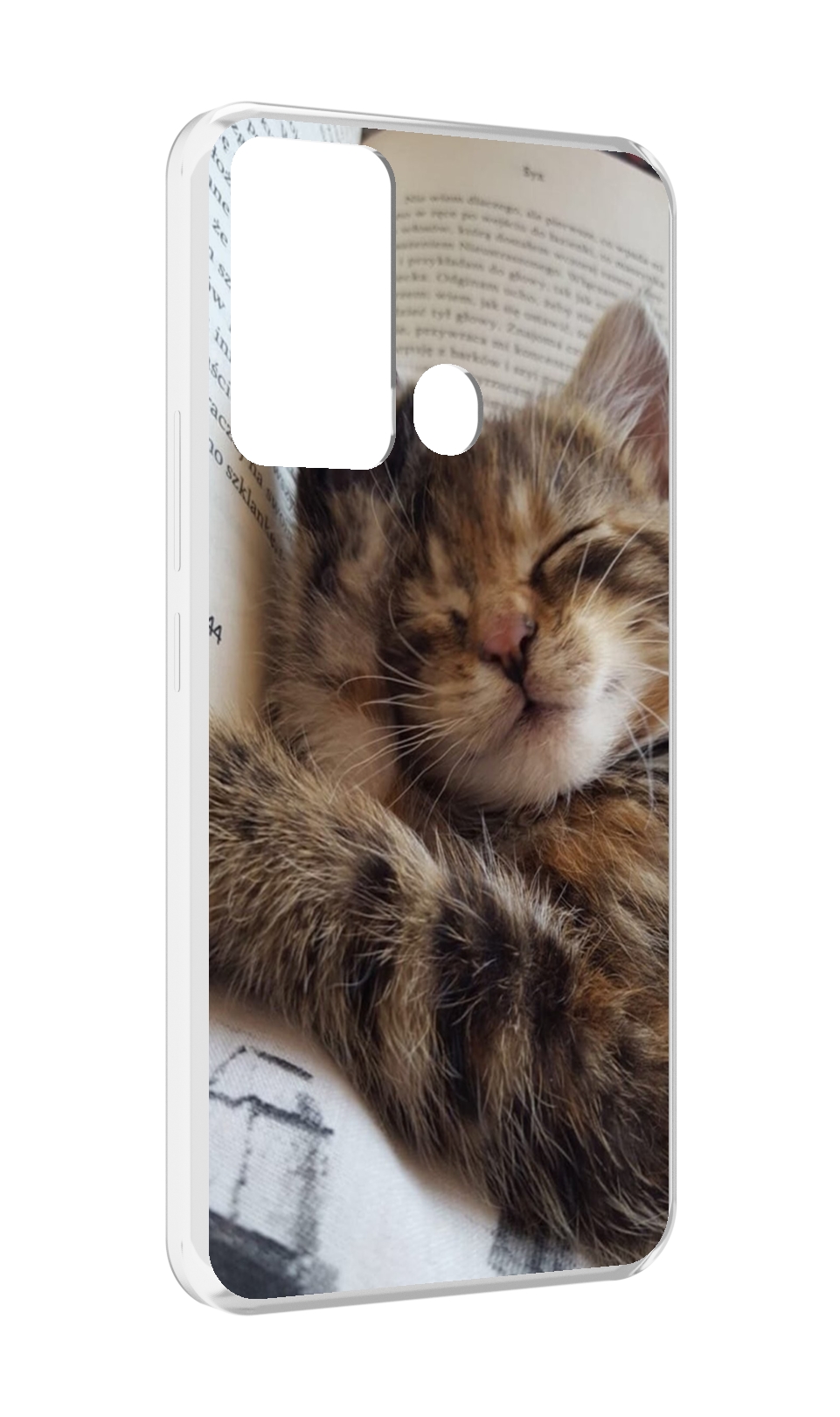

Чехол MyPads Спящий-котенок для Infinix Hot 12i, Прозрачный, Tocco