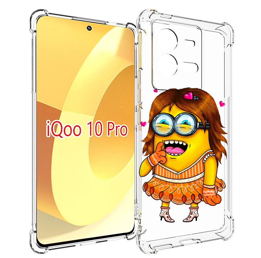 

Чехол MyPads Миньон девочка для Vivo iQOO 10 Pro, Прозрачный, Tocco