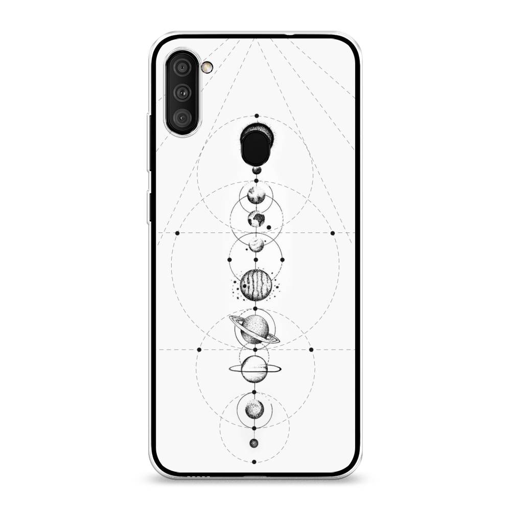 

Чехол на Samsung Galaxy A11/M11 "Парад планет", Серый, 2100150-2