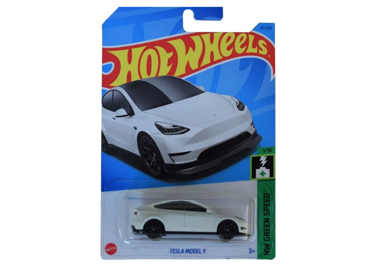 Машинка Hot Wheels базовой коллекции TESLA MODEL Y белая 5785/HKG28