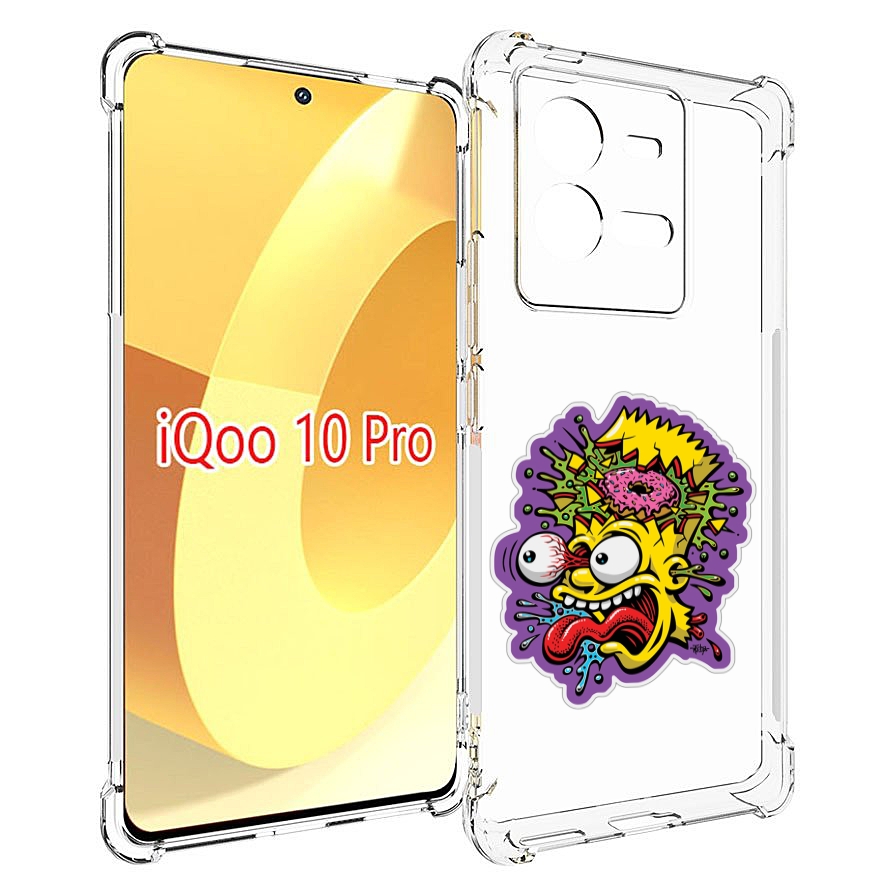 

Чехол MyPads Барт-Симпсон для Vivo iQOO 10 Pro, Прозрачный, Tocco
