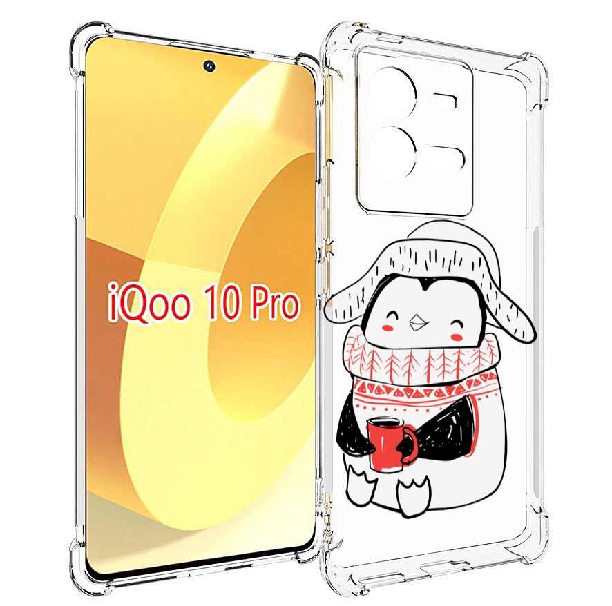 

Чехол MyPads Милый пингвин для Vivo iQOO 10 Pro, Прозрачный, Tocco