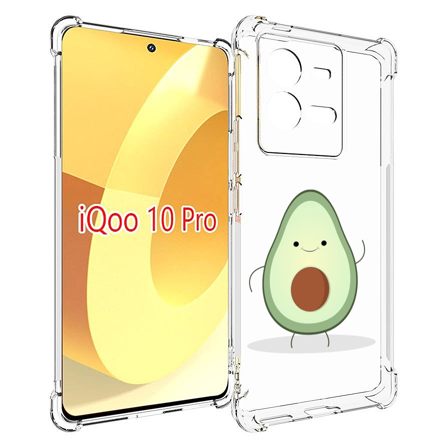 

Чехол MyPads Авокадик для Vivo iQOO 10 Pro, Прозрачный, Tocco