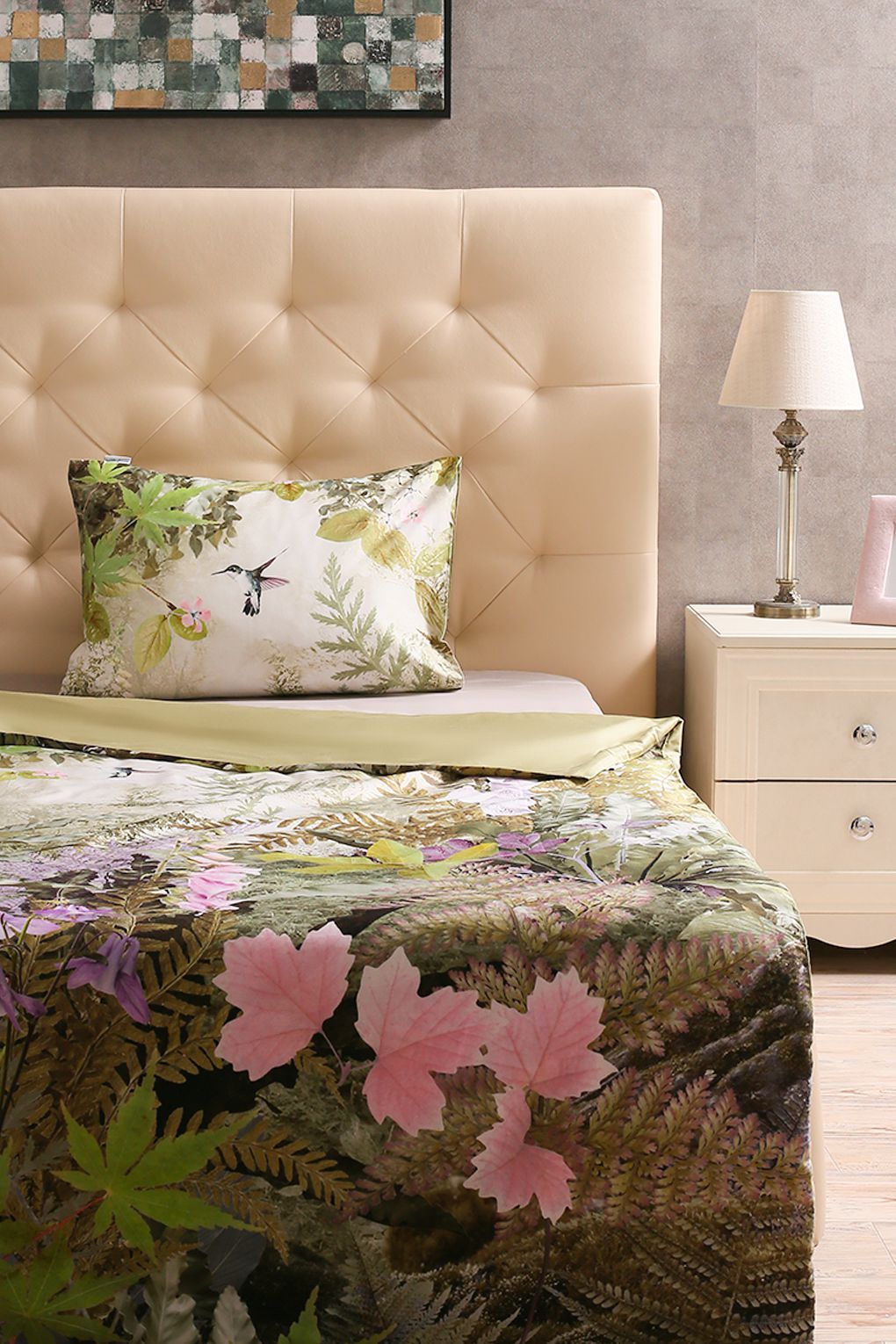 

Комплект постельного белья Beddinghouse Charming Green 2 спальное 200x220/50x70 (2) см