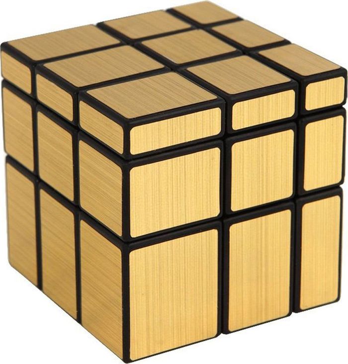 Головоломка Парк Сервис Зеркальный Кубик Рубика, цвет: золотой головоломка playlab зеркальный кубик 2х2 серебро