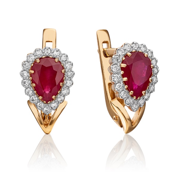 

Серьги из красного золота с бриллиантом PLATINA jewelry 02-0189-00-107-1110-30, 02-0189-00-107-1110-30