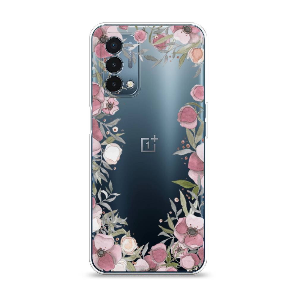 фото Чехол awog "розовая цветочная рамка" для oneplus nord n200 5g