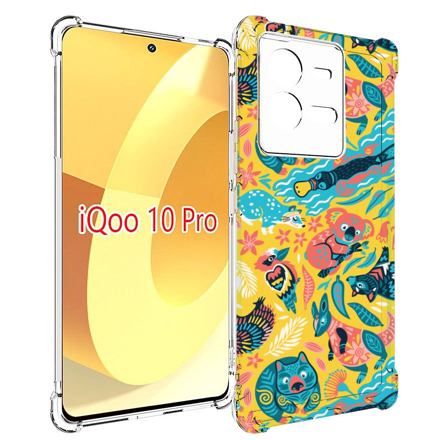 

Чехол MyPads seamless-pattern для Vivo iQOO 10 Pro, Прозрачный, Tocco