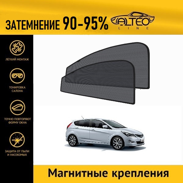 

Автошторки ALTEO PREMIUM на Hyundai Solaris 1, рестайлинг (2014-2017) хэтчбек