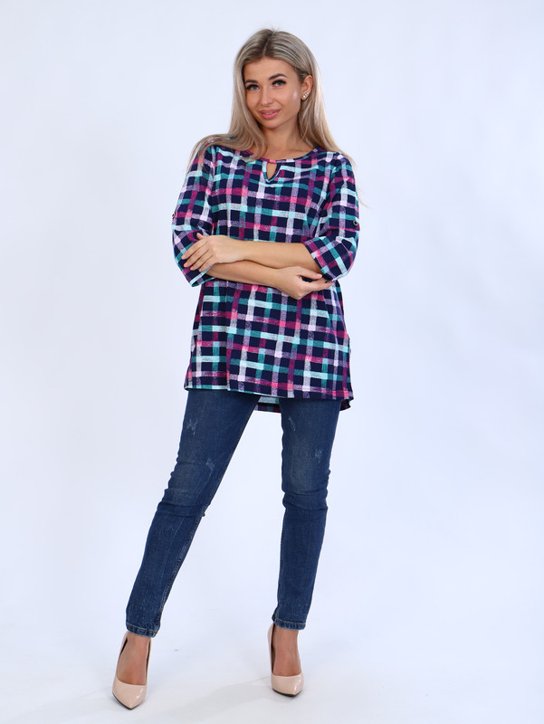 

Блуза женская New Life jersey 109-206-2 разноцветная 58 RU, 109-206-2