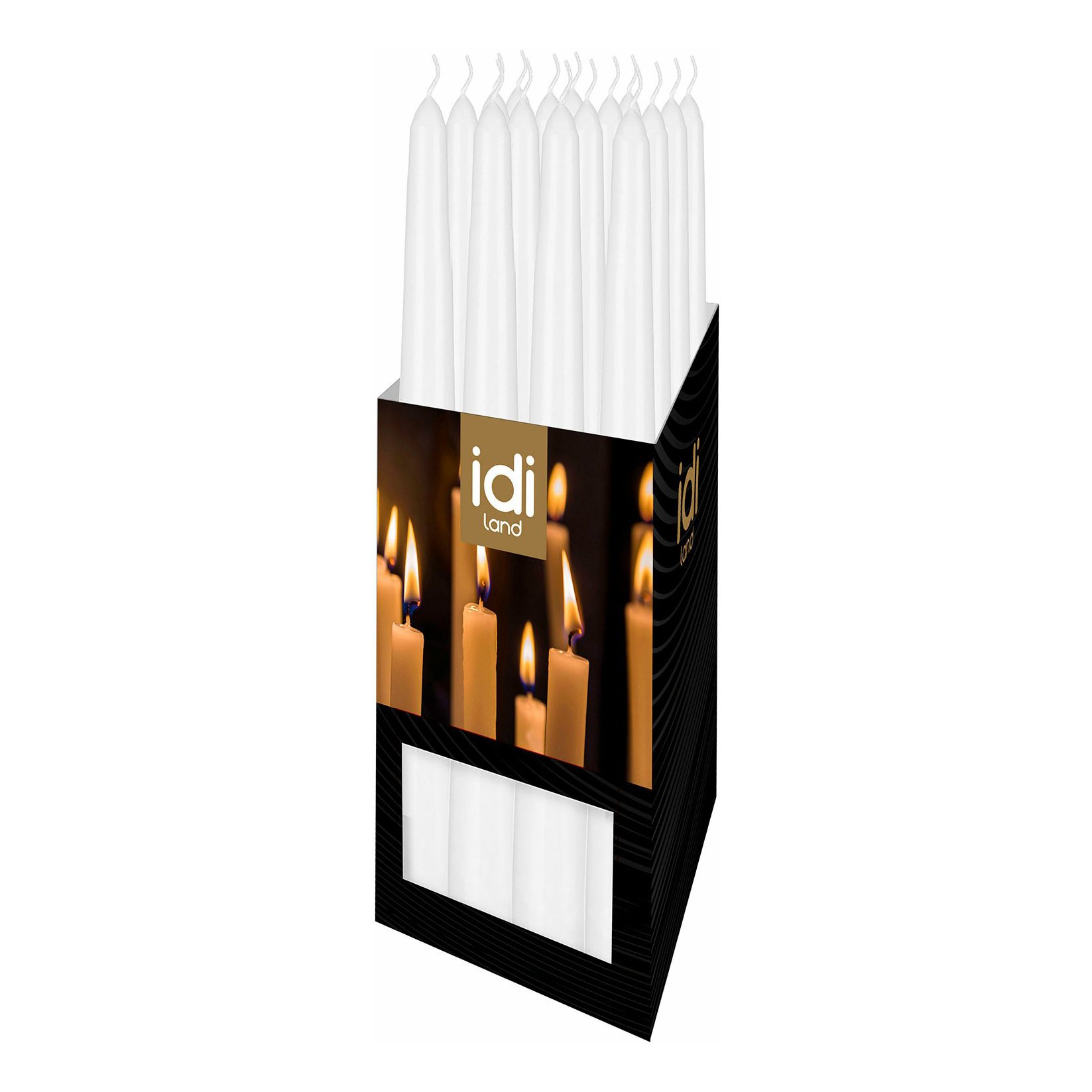 Свеча декоративная универсальная ОптПромТорг Античная малая 30 г белая