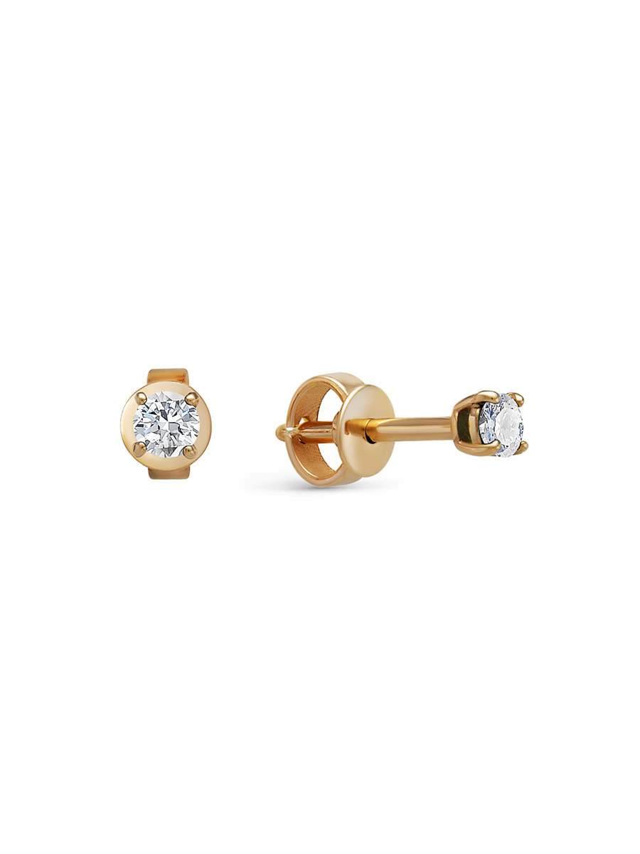 

Серьги пусеты из серебра с фианитом SamoroDki Jewelry 2-01-138-12зП, 2-01-138-12зП