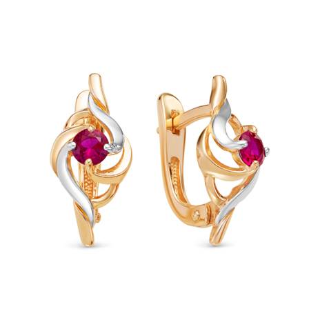 

Серьги из серебра с синтетическим рубином SamoroDki Jewelry 2-002-02з, 2-002-02з