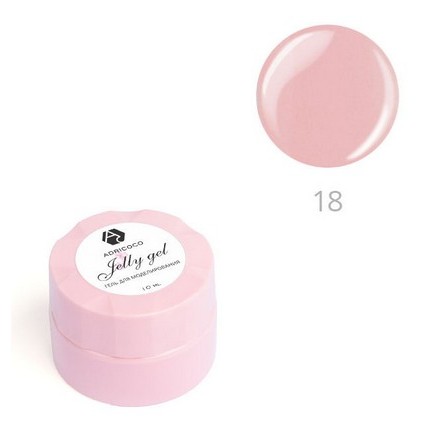 фото Гель-желе для моделирования ногтей adricoco №18 камуфлирующий светлый орехово-розовый 10мл