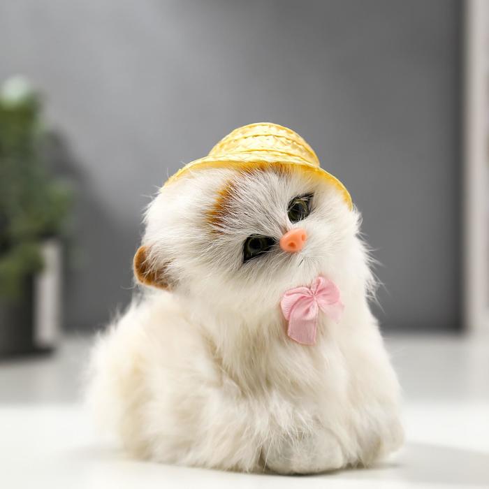 

Пушистик "Котёнок в шляпке" МИКС 11,5х11,5х9 см