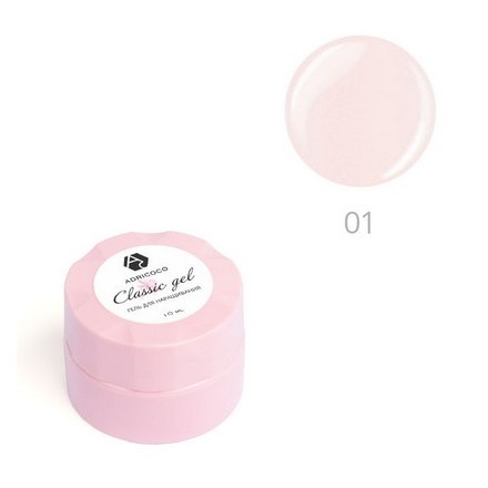 Гель для наращивания ногтей ADRICOCO №01 прозрачный светло-розовый (10 мл.) sim braids афрокосы 60 см 18 прядей ce розовый светло розовый fr 1