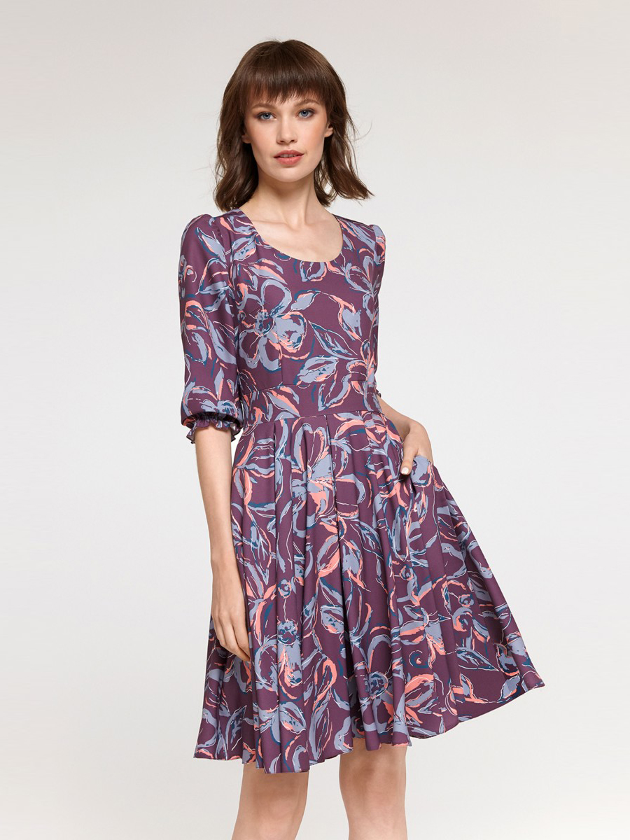 фото Повседневное платье женское 1001dress dm01657we фиолетовое 40