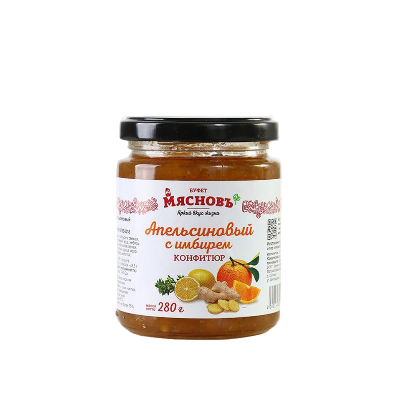 

Конфитюр МясновЪ БУФЕТ апельсиновый с имбирем 280 г