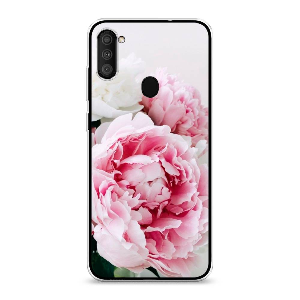 

Чехол на Samsung Galaxy A11 "Розовые и белые пионы", Розовый;белый, 2100150-2