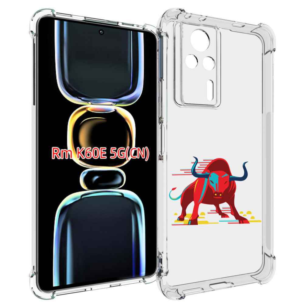 

Чехол MyPads Красный-бык для Xiaomi Redmi K60E, Tocco