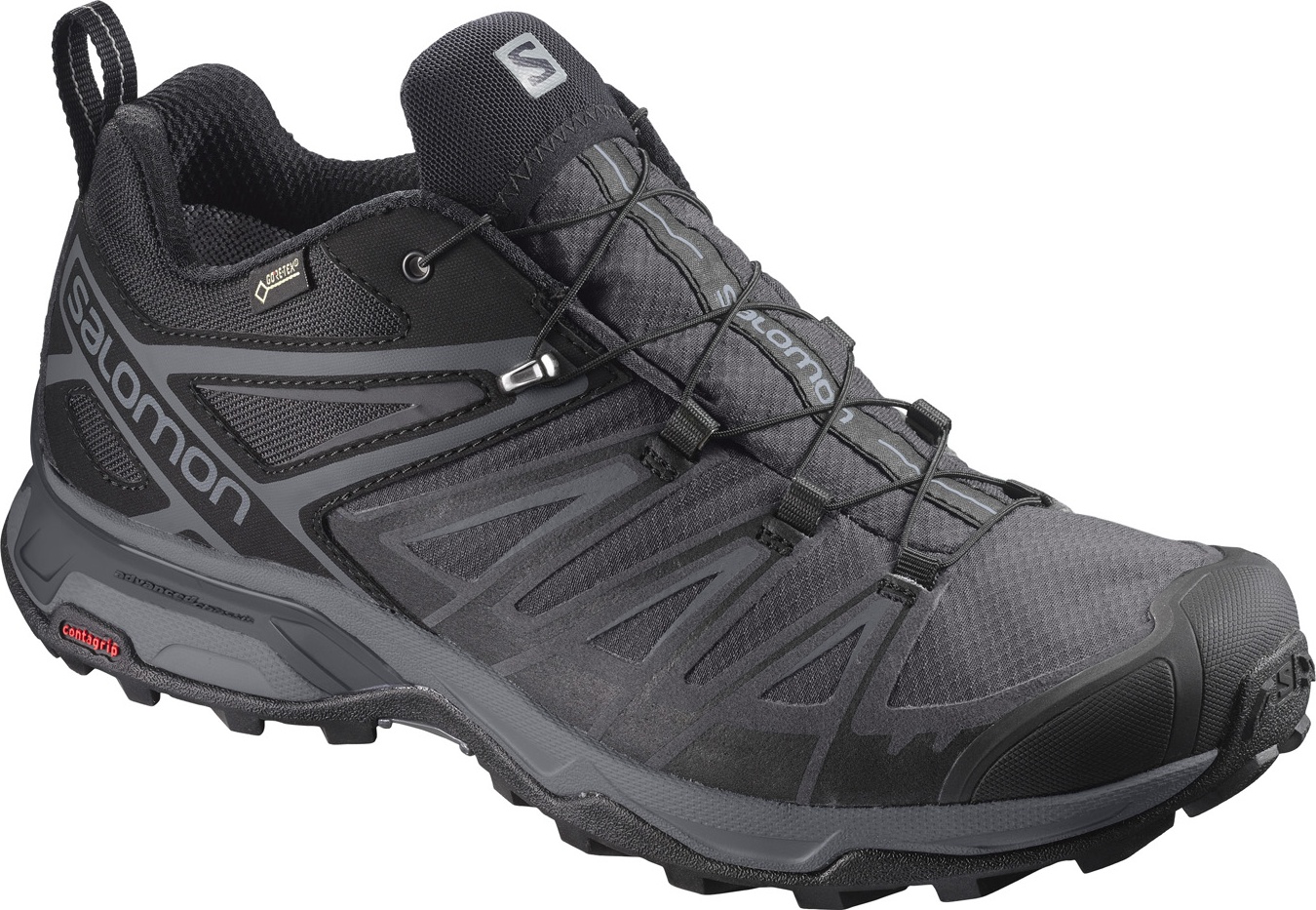 фото Кроссовки мужские salomon x ultra 3 gtx bk/magnet/quiet shad серые 9.5 uk