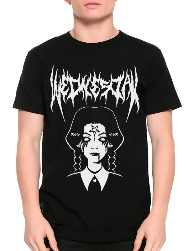 фото Футболка мужская design heroes уэнсдэй аддамс - death metal черная 3xl