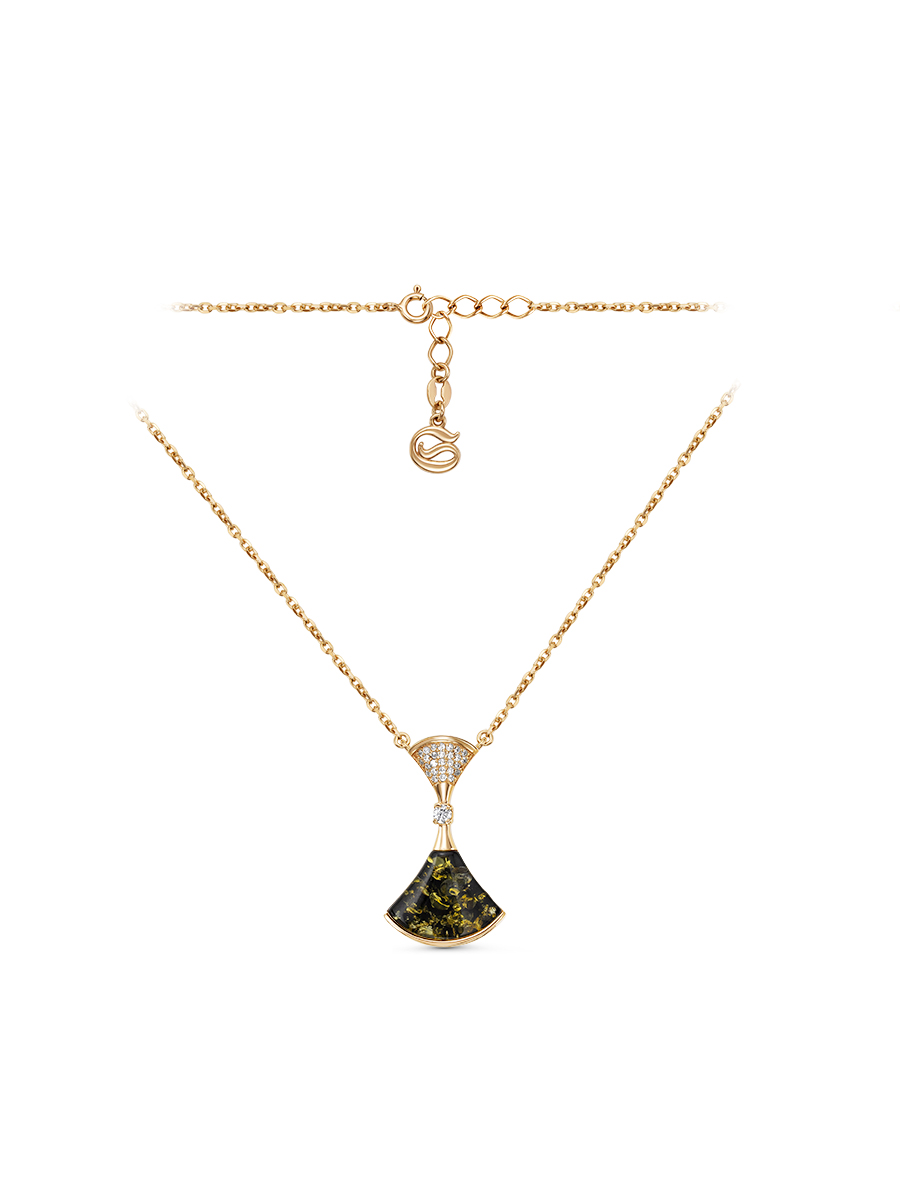 

Колье женское SamoroDki Jewelry 2600891з-З из серебра с янтарем, 50 см, 2600891з-З