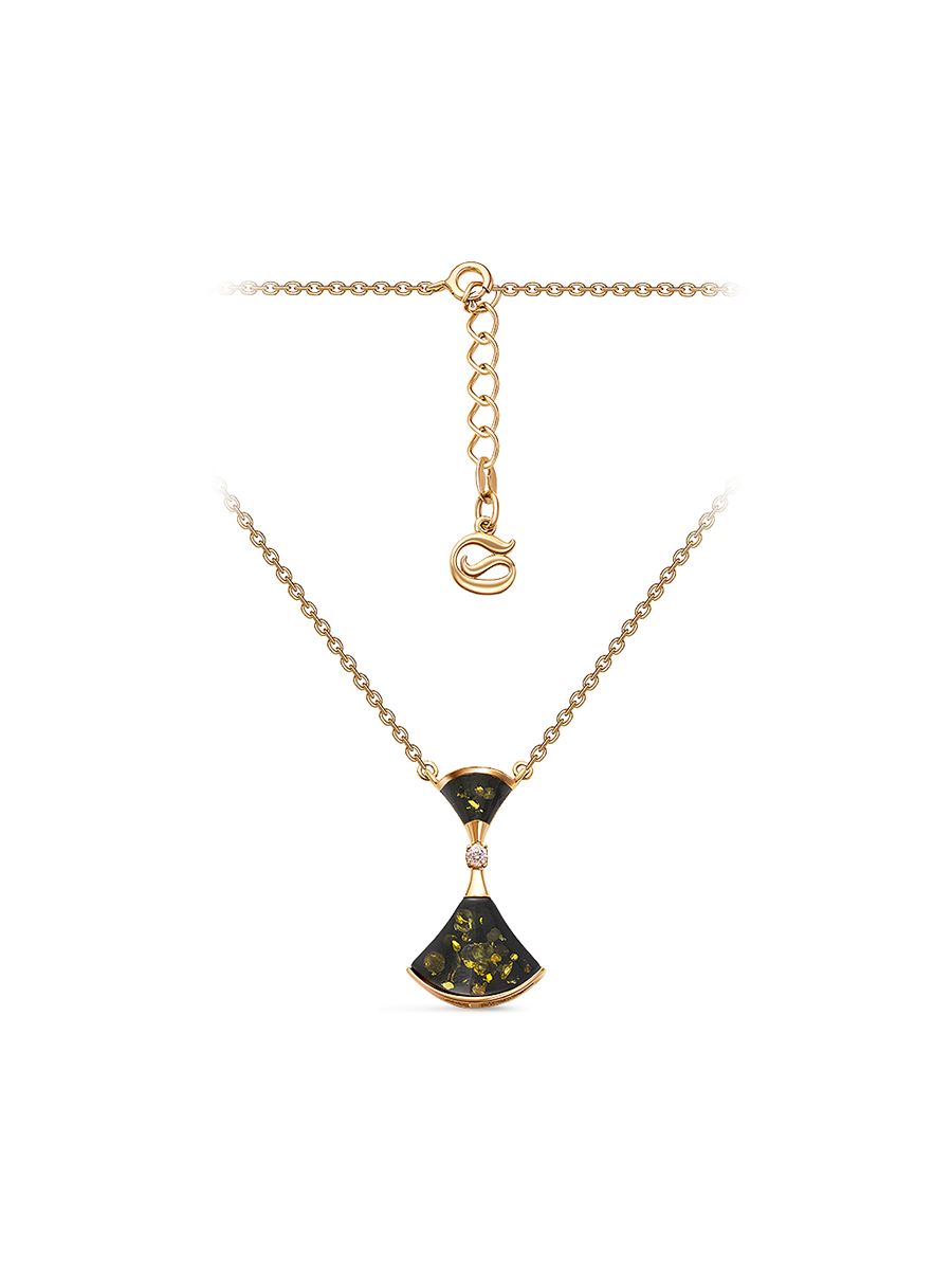 

Колье женское SamoroDki Jewelry 2600881з-З из серебра с янтарем, 50 см, 2600881з-З