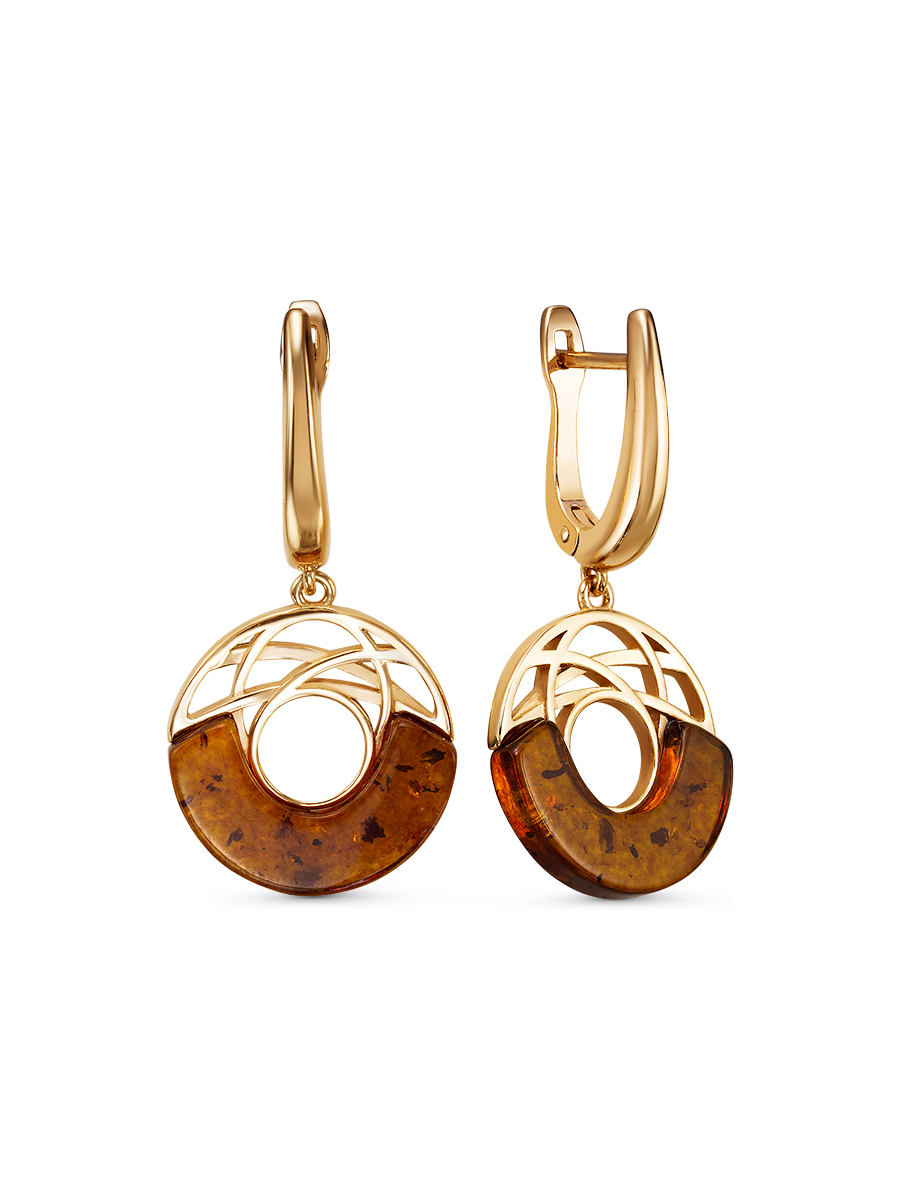 

Серьги подвески из серебра с янтарем SamoroDki Jewelry 2201481з, 2201481з