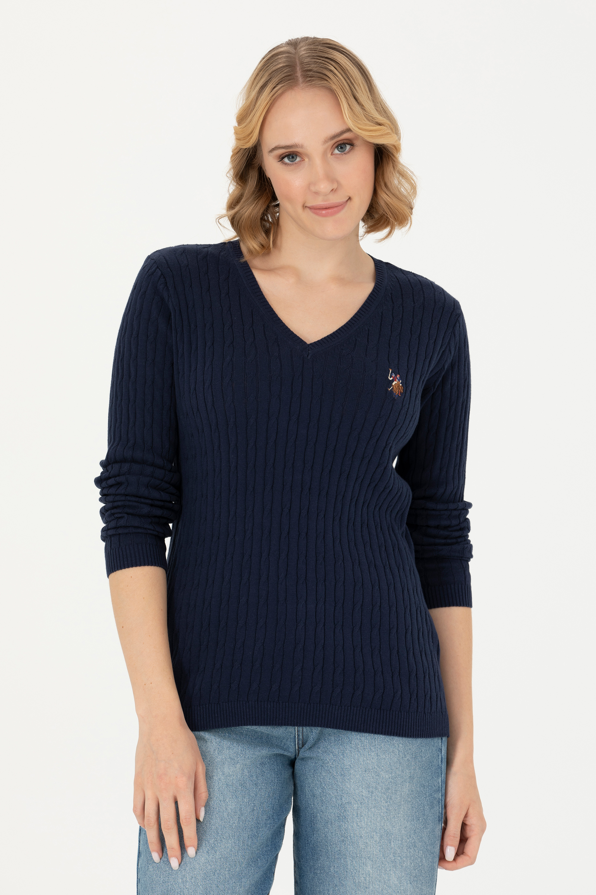 

Пуловер женский U.S. POLO Assn. G082SZ0TK0TK03-BSK23 синий M, G082SZ0TK0TK03-BSK23