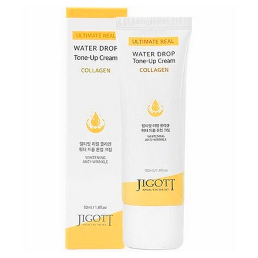 Крем Jigott Ultimate омолаж. с коллагеном Real Collagen Water Drop Tone Up Cream, 50 мл