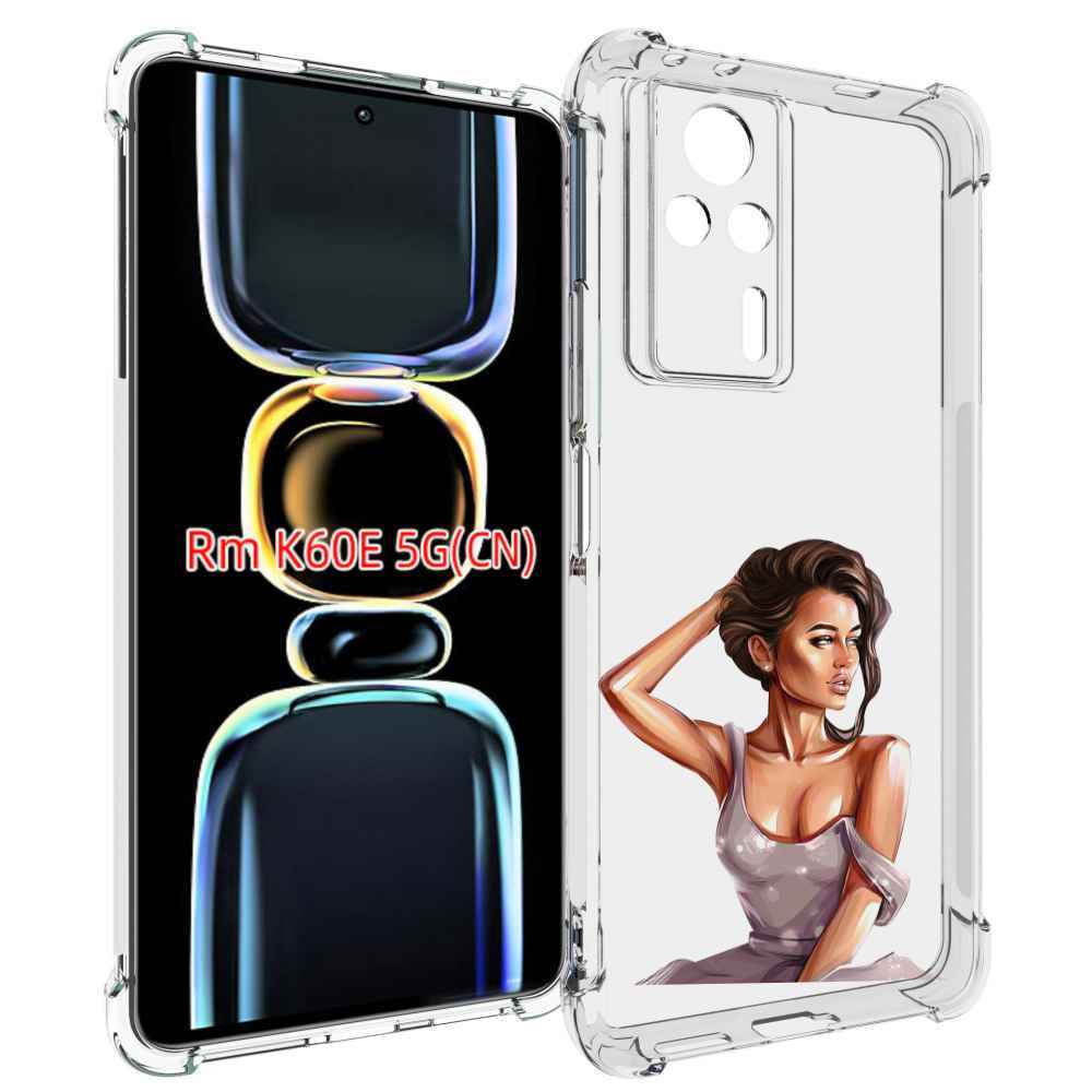 

Чехол MyPads Девушка-с-прической женский для Xiaomi Redmi K60E, Tocco