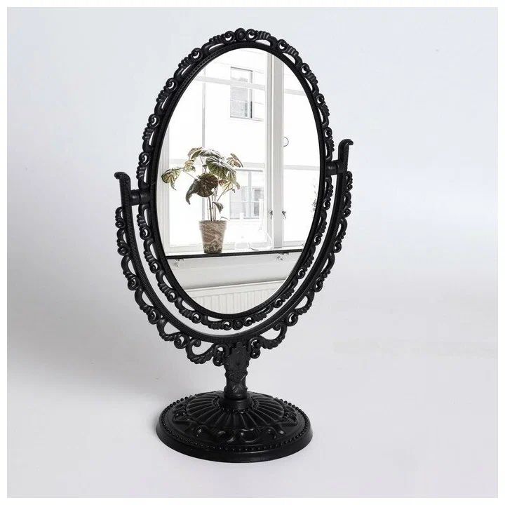 Зеркало настольное 11x15 см, цвет чёрный