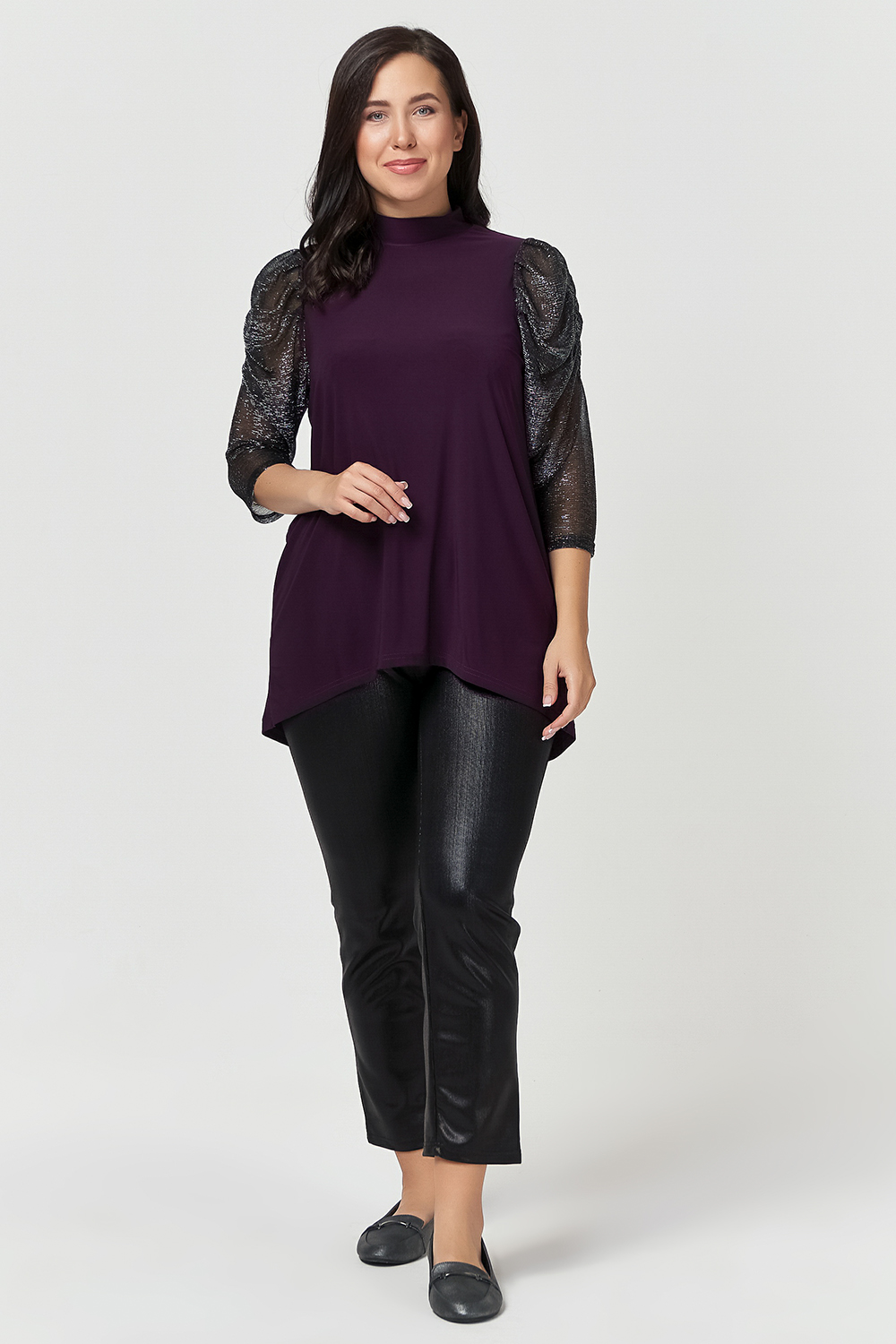 

Блуза женская OLSI 2010015 фиолетовая 56 RU, 2010015