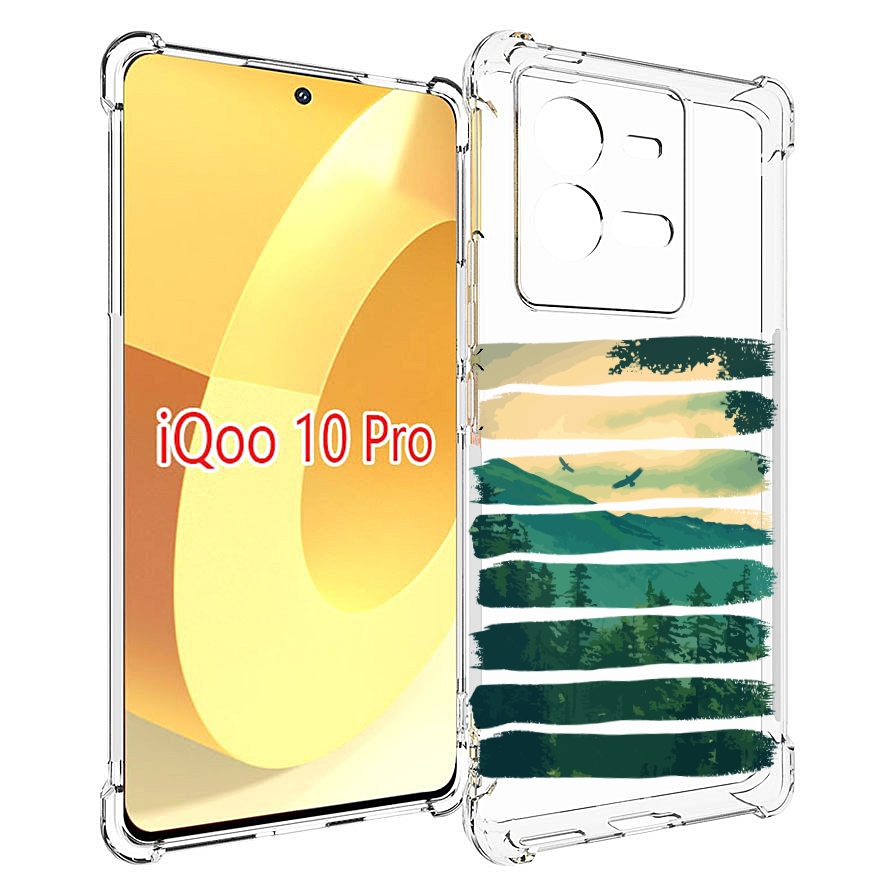 

Чехол MyPads Лесная чаща для Vivo iQOO 10 Pro, Прозрачный, Tocco