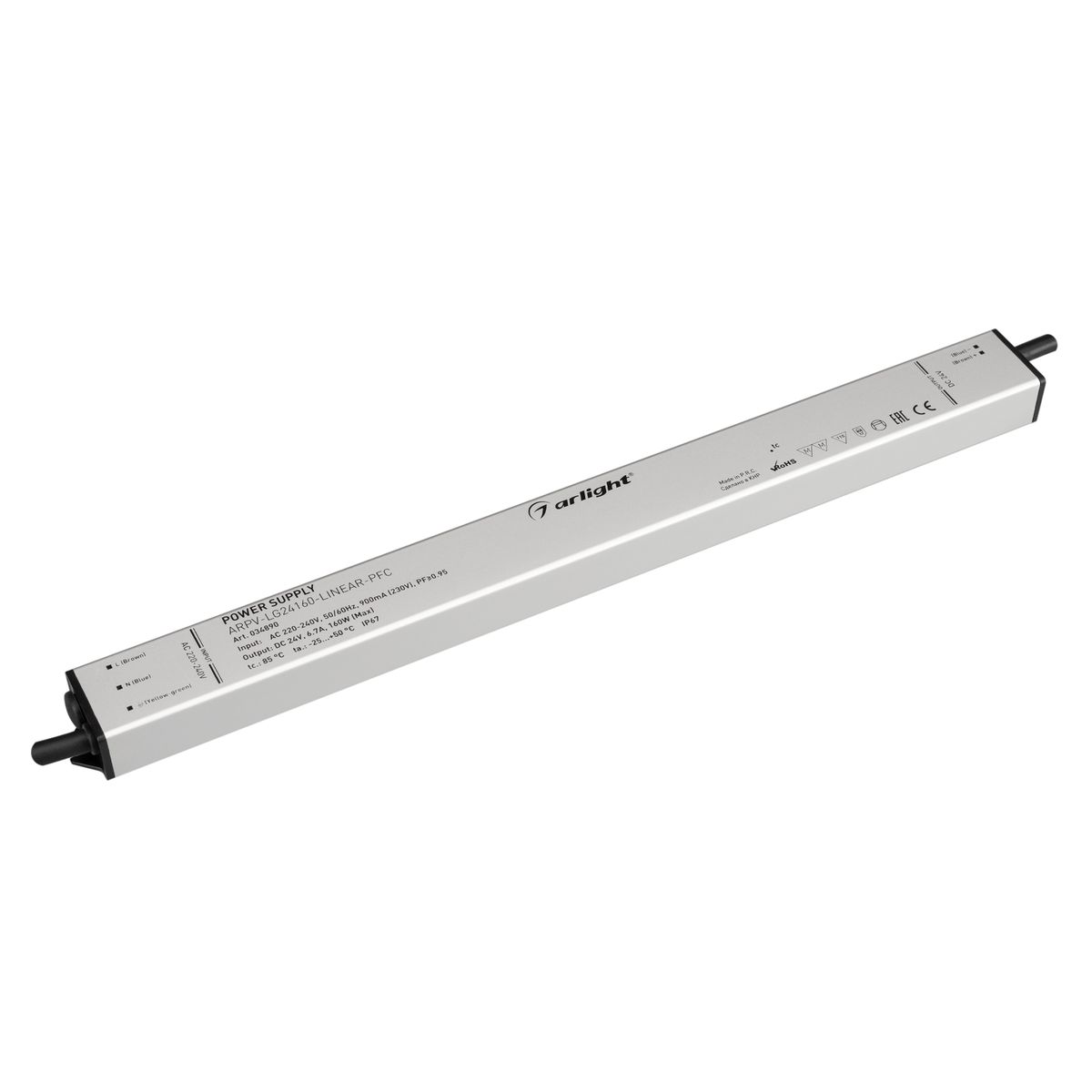 фото Блок питания для светодиодной ленты arlight arpv-lg24160-linear-pfc (24v, 6.7a, 160w)