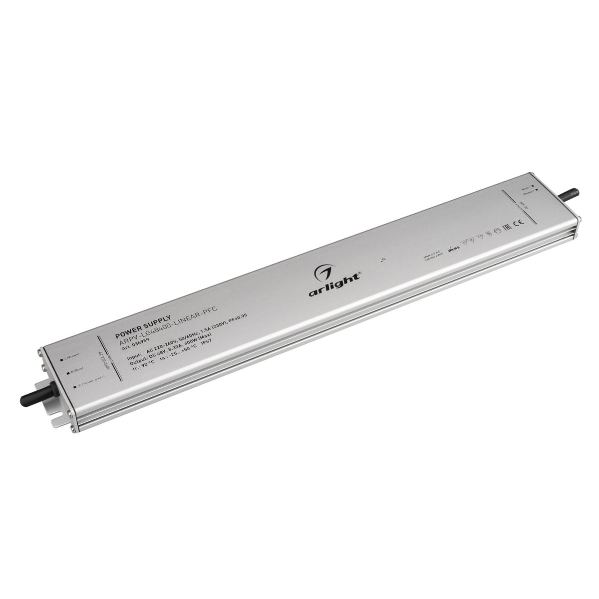 Блок питания для светодиодной ленты Arlight ARPV-LG48400-LINEAR-PFC 100042802271 серебристый