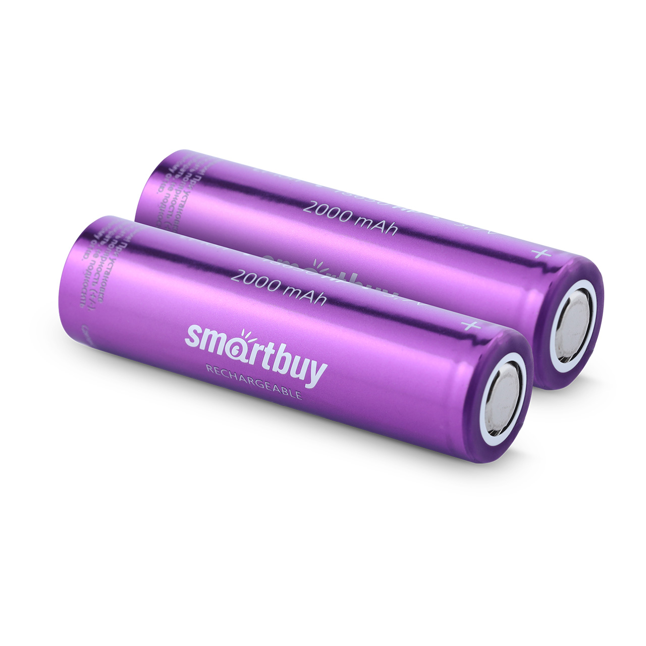 Аккумуляторные батарейки SmartBuy 2000mAh 2шт. в блистере SBBR-18650-2S2000HP