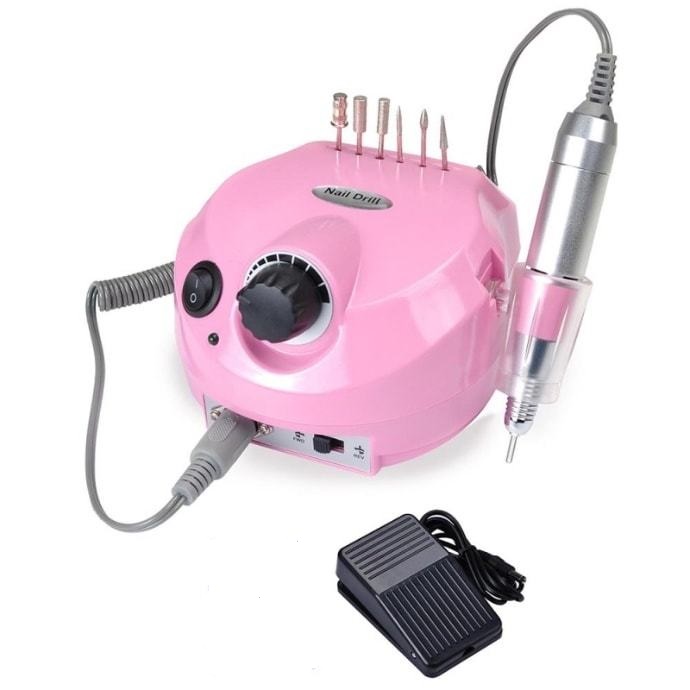 Аппарат (фрезер) для маникюра и педикюра DM-202 35000 об/мин Розовый аппарат мини ручка для маникюра и педикюра nail drill розовый