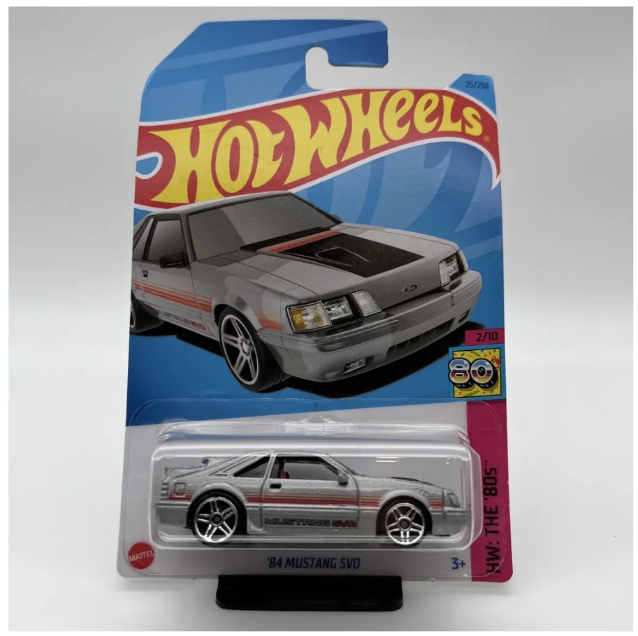 Машинка Hot Wheels базовой коллекции `84 MUSTANG SVO серебристый 5785/HKG80 игрушечная машинка hot wheels базовой коллекции dedra iii 5785 hkk81