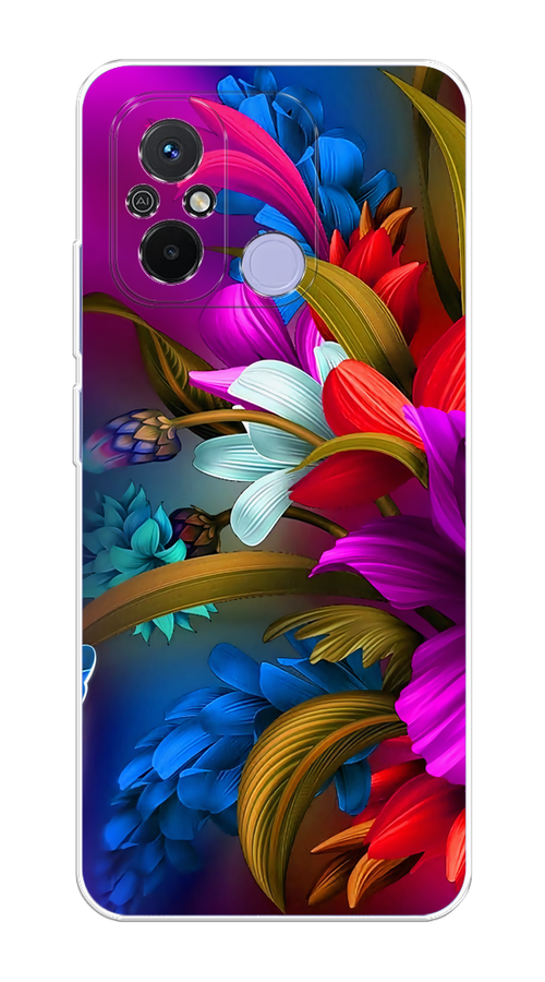

Чехол на Redmi 12C "Фантастические цветы", Фиолетовый;красный;синий, 317550-2